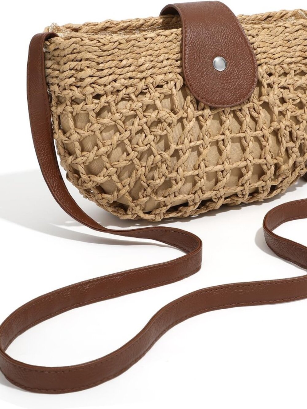 Straw Bag Beach Purse Summer Purses for Women Vacation Handbags Woven Crossbody